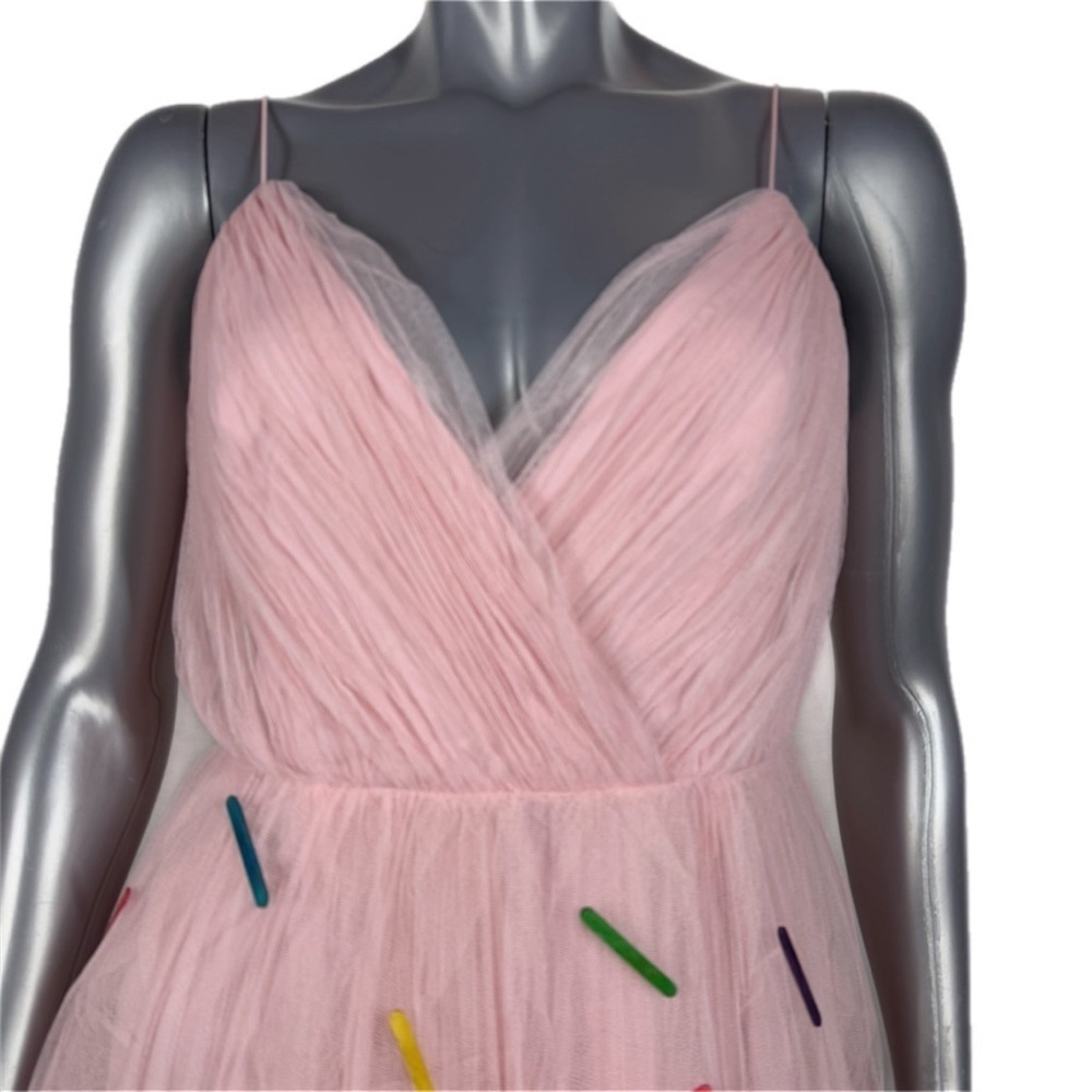 ASOS Pink and Purple Midi Tulle Dress with High-Low Hem & Custom Detailed - Picture 9 of 12